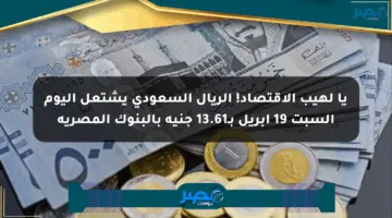 يا لهيب الاقتصاد! الريال السعودي يشتعل اليوم السبت 19 أبريل بـ13.61 جنيه بالبنوك المصرية